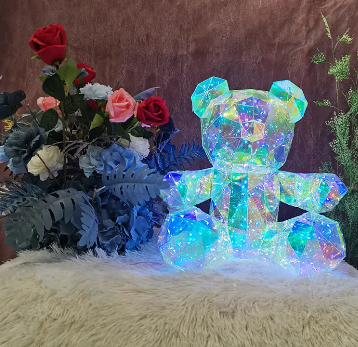 Colorful PVC LED Light Bear & Heart Decorations