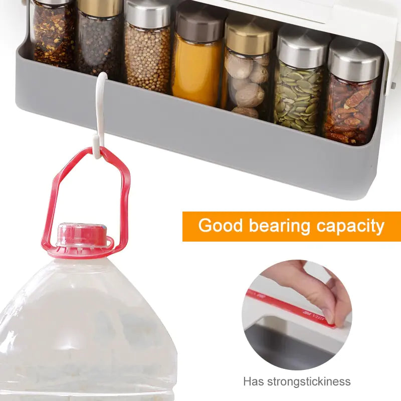 Self-Adjusting Spice Rack Organizer