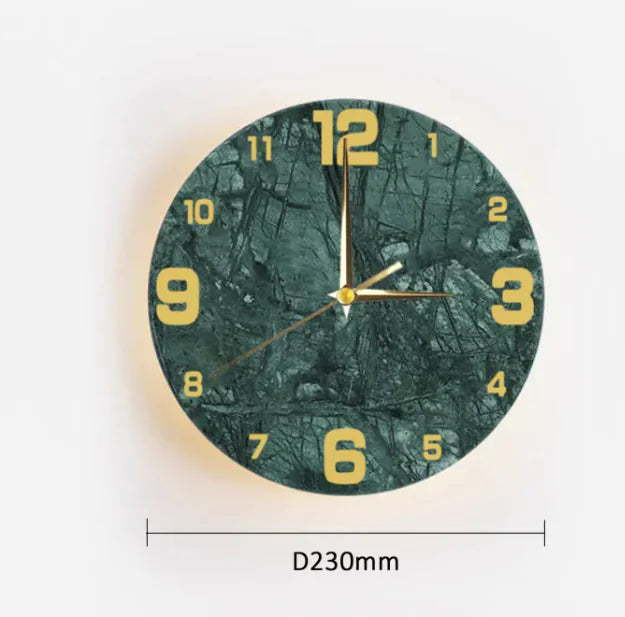 Yellow Stone Wall Clock Light