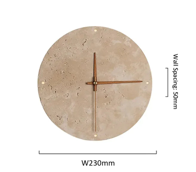 Yellow Stone Wall Clock Light