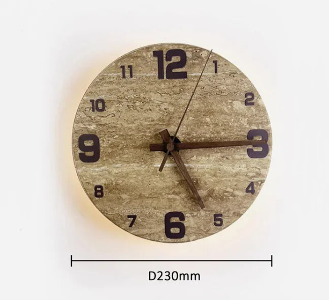 Yellow Stone Wall Clock Light