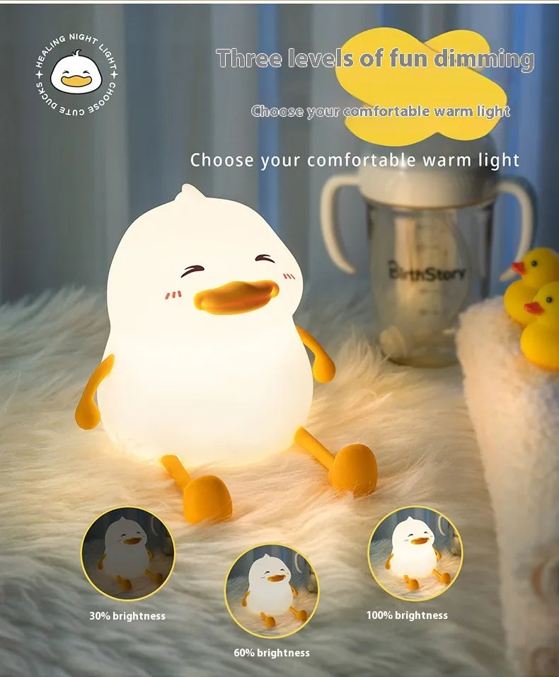 Small Silicone Duck Night Lamp